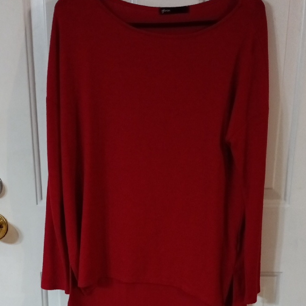 Gibson Vibrant Red Long Sleeve Top